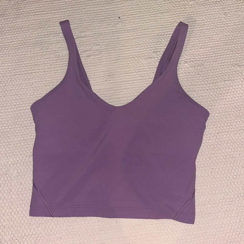 Lululemon cropped align tank top size 6 purple